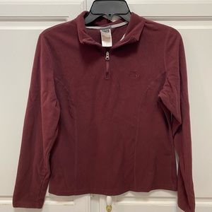 The North Face Maroon 1/4 Zip Fleece Jacket Women’s Size Medium